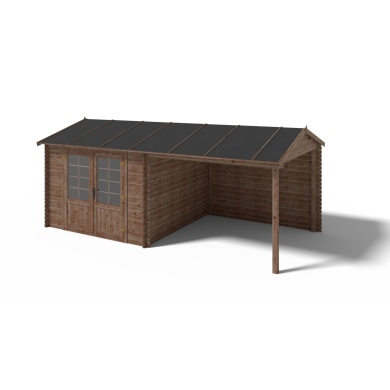 Gartenhaus, Gerätehaus 18.52m2 - 5.7x2.95m - 24mm - Imprägniert