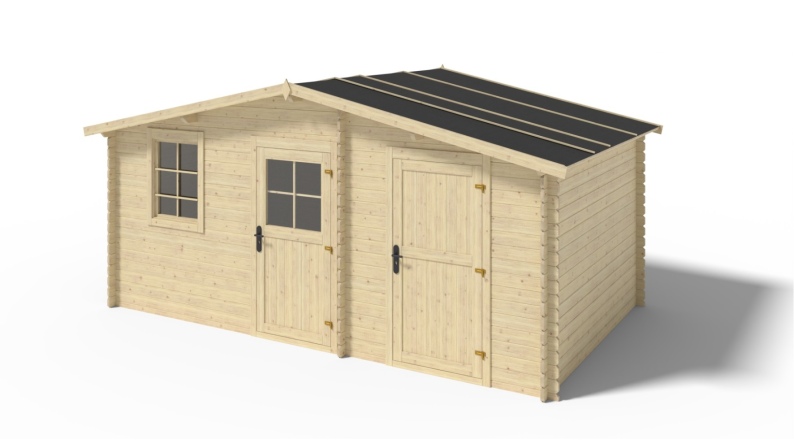 Gartenhaus, Gerätehaus 15m2 - 5x3m - 28mm