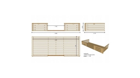 Gartenhaus, Gerätehaus – 5x3 m mit Anbau 5x2.76 m - 35 m²