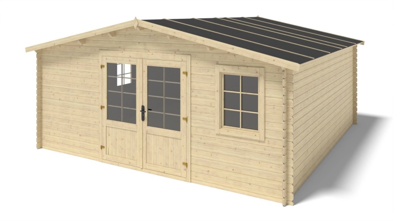 Gartenhaus, Gerätehaus 25m2 - 5x5m - 28mm