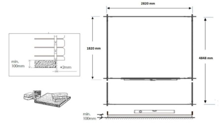 Gartenhaus, Gerätehaus – 3x2 m mit Anbau 3x1.76 m - 15 m²