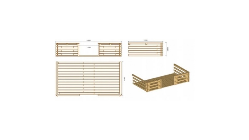 Gartenhaus, Gerätehaus – 3x2 m mit Anbau 3x1.76 m - 12 m²