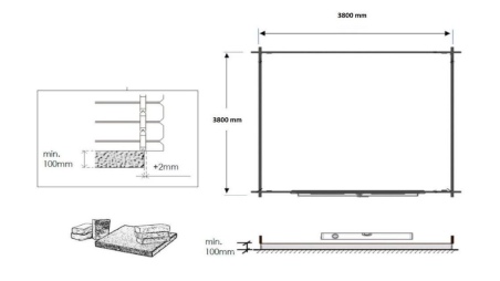 Gartenhaus, Gerätehaus 16m2 - 4x4m - 40mm