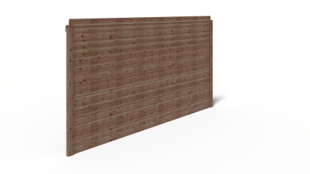 Wand für ein Gartenhaus, Pavillon 28 mm - 3.85xh.2.15 m - Imprägniert