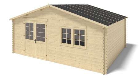 Gartenhaus, Gerätehaus – 6x5 m mit Anbau 6x4.72 m - 48 m²