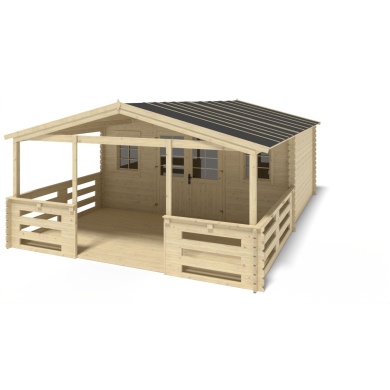 Gartenhaus, Gerätehaus – 5x4 m mit Anbau 5x3.72 m - 35 m²