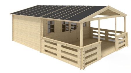 Gartenhaus, Gerätehaus – 5x4 m mit Anbau 5x3.72 m - 35 m²