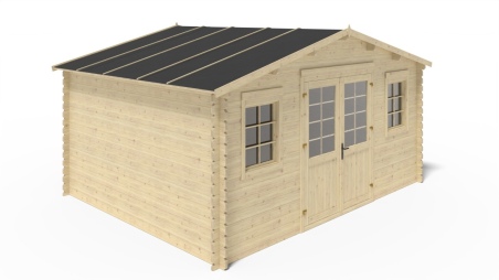 Gartenhaus, Gerätehaus – 5x4 m mit Anbau 5x3.72 m - 35 m²