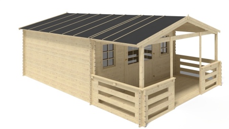 Gartenhaus, Gerätehaus – 5x5 m mit Anbau 5x4.72 m - 35 m²