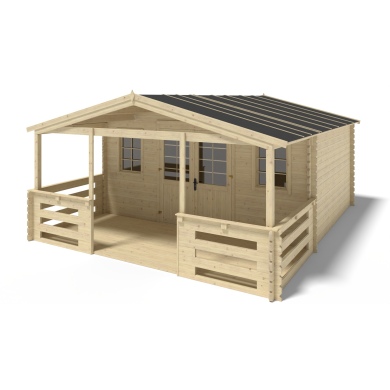 Gartenhaus, Gerätehaus – 5x4 m mit Anbau 5x3.72 m - 30 m²