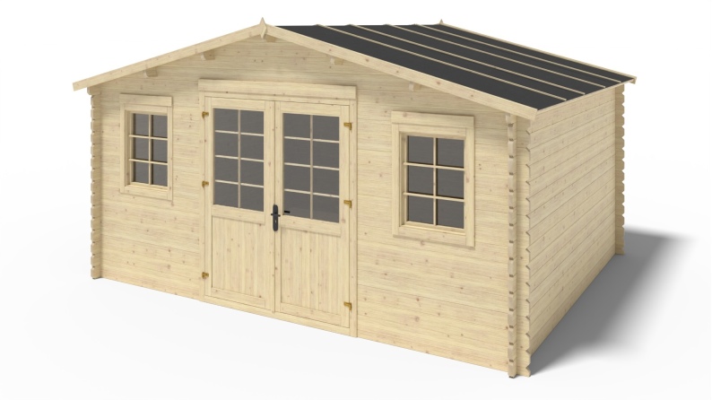 Gartenhaus, Gerätehaus – 5x4 m mit Anbau 5x3.72 m - 30 m²