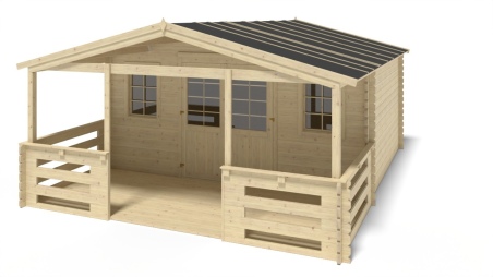 Gartenhaus, Gerätehaus – 5x4 m mit Anbau 5x3.72 m - 30 m²