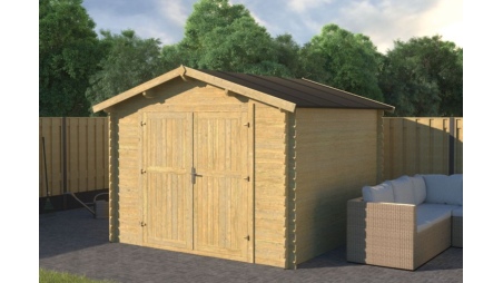 Gartenhaus, Gerätehaus 9m2 - 3x3m - 28mm - Imprägniert