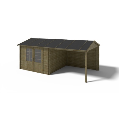 Gartenhaus, Gerätehaus 18m2 - 5.79x3m - 28mm - Imprägniert