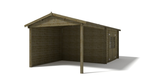 Gartenhaus, Gerätehaus 18m2 - 5.79x3m - 28mm - Imprägniert