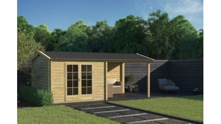 Gartenhaus, Gerätehaus 18m2 - 5.79x3m - 28mm - Imprägniert