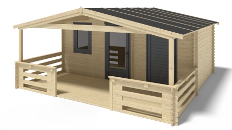 Gartenhaus, Gerätehaus – 5x3 m mit Anbau 5x2.76 m - 25 m²