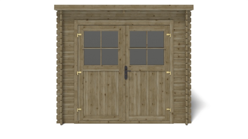 Gartenhaus, Gerätehaus 6.25m2 - 2.5x2.5m - 28mm - Imprägniert