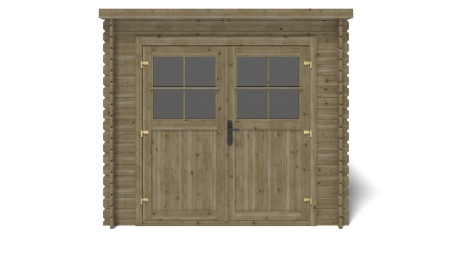 Gartenhaus, Gerätehaus 6.25m2 - 2.5x2.5m - 28mm - Imprägniert