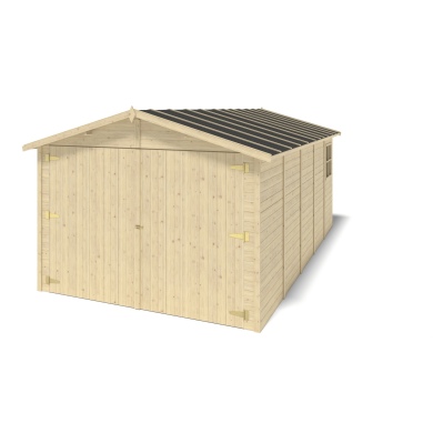 Autogarage aus Holz - 14.94m2 - 3.05x4.93m - 18mm
