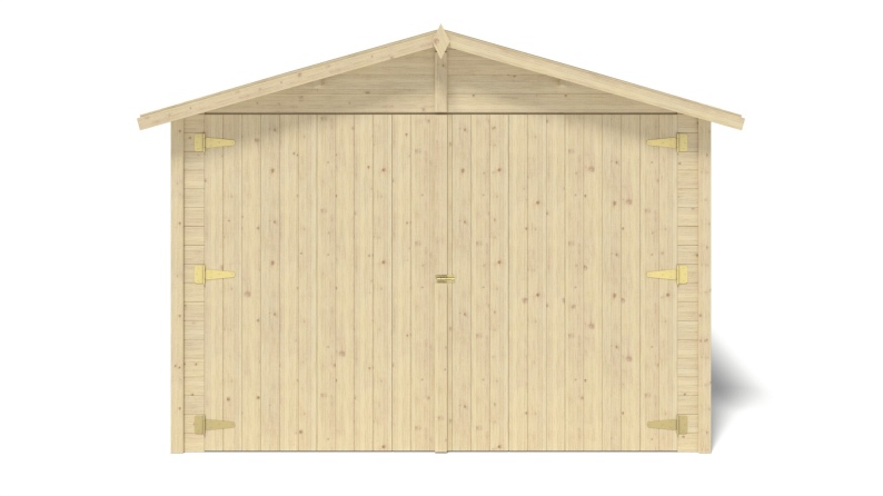 Autogarage aus Holz - 14.94m2 - 3.05x4.93m - 18mm
