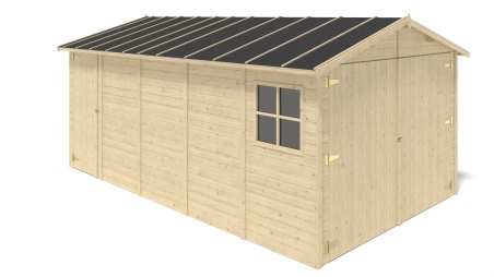 Autogarage aus Holz - 14.94m2 - 3.05x4.93m - 18mm