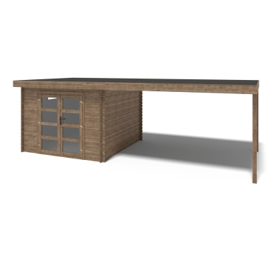 Gartenhaus, Gerätehaus 21m2 - 3x3m - 28mm - Imprägniert