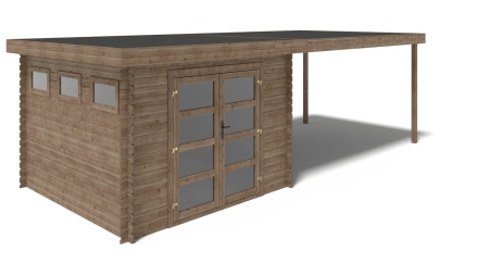 Gartenhaus, Gerätehaus 21m2 - 3x3m - 28mm - Imprägniert