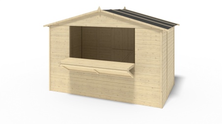 Kiosk-Handelshaus 5.72m2 - 3.11x1.84m - 19mm