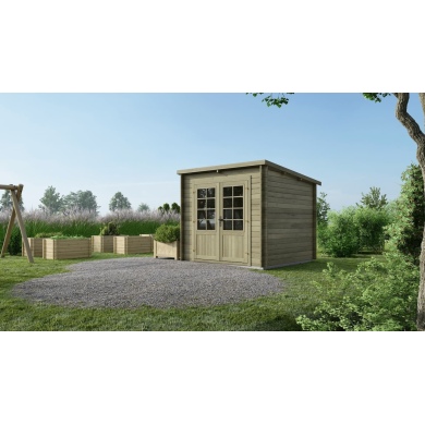 Gartenhaus, Gerätehaus 6.25m2 - 2.5x2.5m - 28mm - Imprägniert