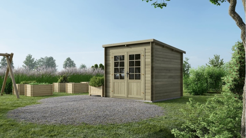 Gartenhaus, Gerätehaus 6.25m2 - 2.5x2.5m - 28mm - Imprägniert