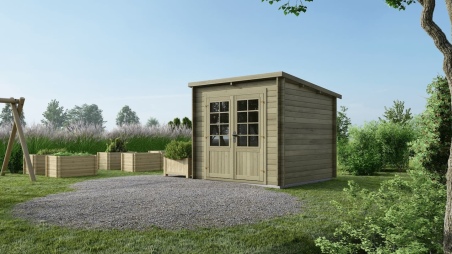 Gartenhaus, Gerätehaus 6.25m2 - 2.5x2.5m - 28mm - Imprägniert