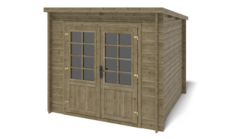Gartenhaus, Gerätehaus 6.25m2 - 2.5x2.5m - 28mm - Imprägniert