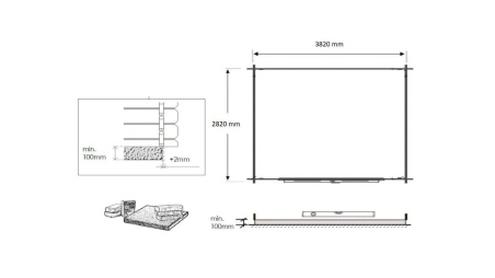 Gartenhaus, Gerätehaus 12m2 - 4x3m - 28mm - Imprägniert