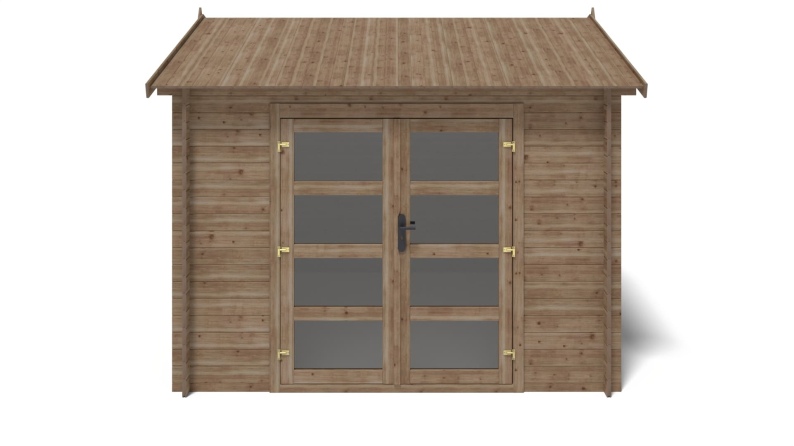 Gartenhaus, Gerätehaus 9m2 - 3x3m - 28mm - Imprägniert