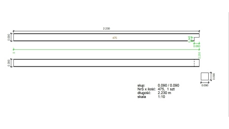 Gartenlaube Gartenpavillon 5x3.06m mit Paneelen - Imprägniert