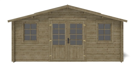 Gartenhaus, Gerätehaus 25m2 - 5x5m - 40mm - Imprägniert