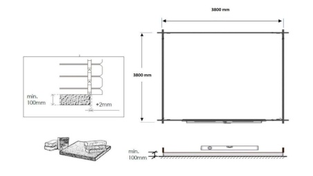Gartenhaus, Gerätehaus 16m2 - 4x4m - 40mm - Imprägniert