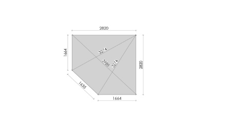 Gartenhaus, Gerätehaus 8m2 - 3x3m - 28mm - Imprägniert