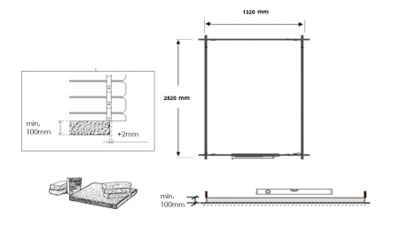 Gartenhaus, Gerätehaus – 1.5x3 m mit Anbau  4x2.76 m - 15.56 m² – Imprägniert