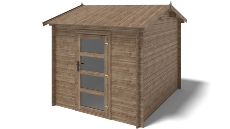 Gartenhaus, Gerätehaus – 2.5x3 m mit Anbau  4x2.76 m - 18.56 m² – Imprägniert