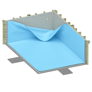 Liner 0.75 mm, hellblau, für Pool AQUA BAS7306