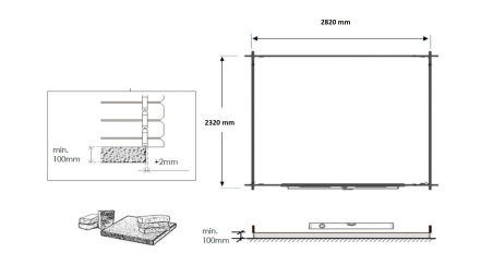 Gartenhaus, Gerätehaus 7.5m2 - 3x2.5m - 28mm