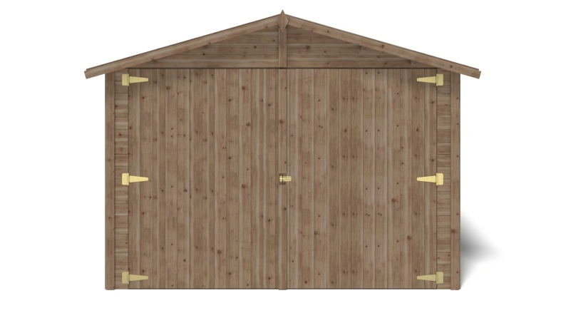 Autogarage aus Holz - 14.94m2 - 3.05x4.93m - 18mm - Imprägniert