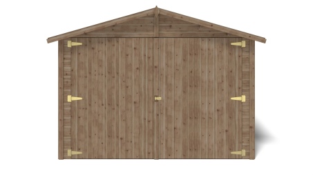 Autogarage aus Holz - 14.94m2 - 3.05x4.93m - 18mm - Imprägniert