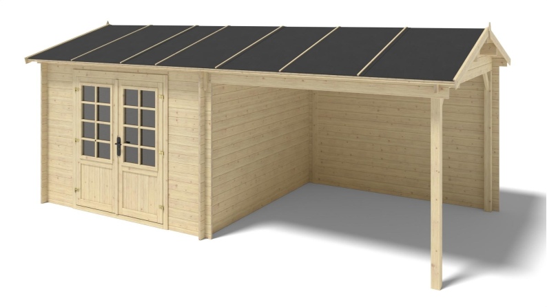 Gartenhaus, Gerätehaus 18m2 - 5.79x3m - 28mm