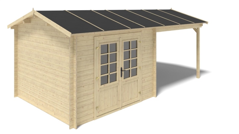 Gartenhaus, Gerätehaus 18m2 - 5.79x3m - 28mm
