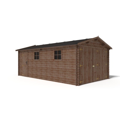 Autogarage aus Holz - 21m2 - 3.5x6m - 28mm - Imprägniert