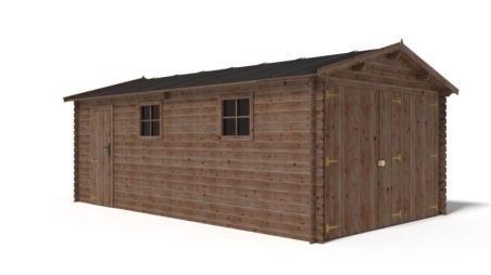 Autogarage aus Holz - 21m2 - 3.5x6m - 28mm - Imprägniert
