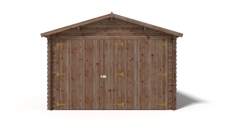 Autogarage aus Holz - 21m2 - 3.5x6m - 28mm - Imprägniert